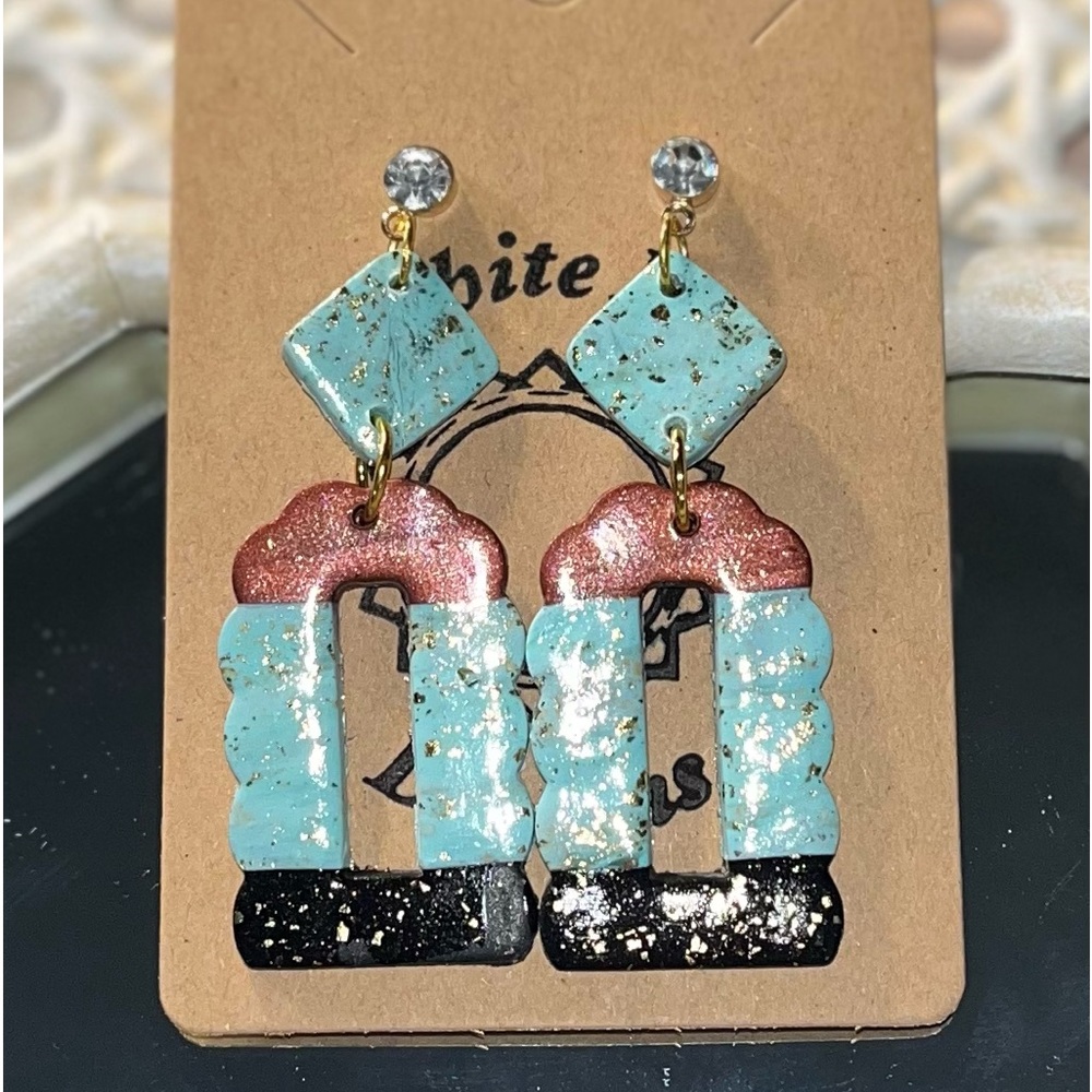 Handmade polymer clay earrings